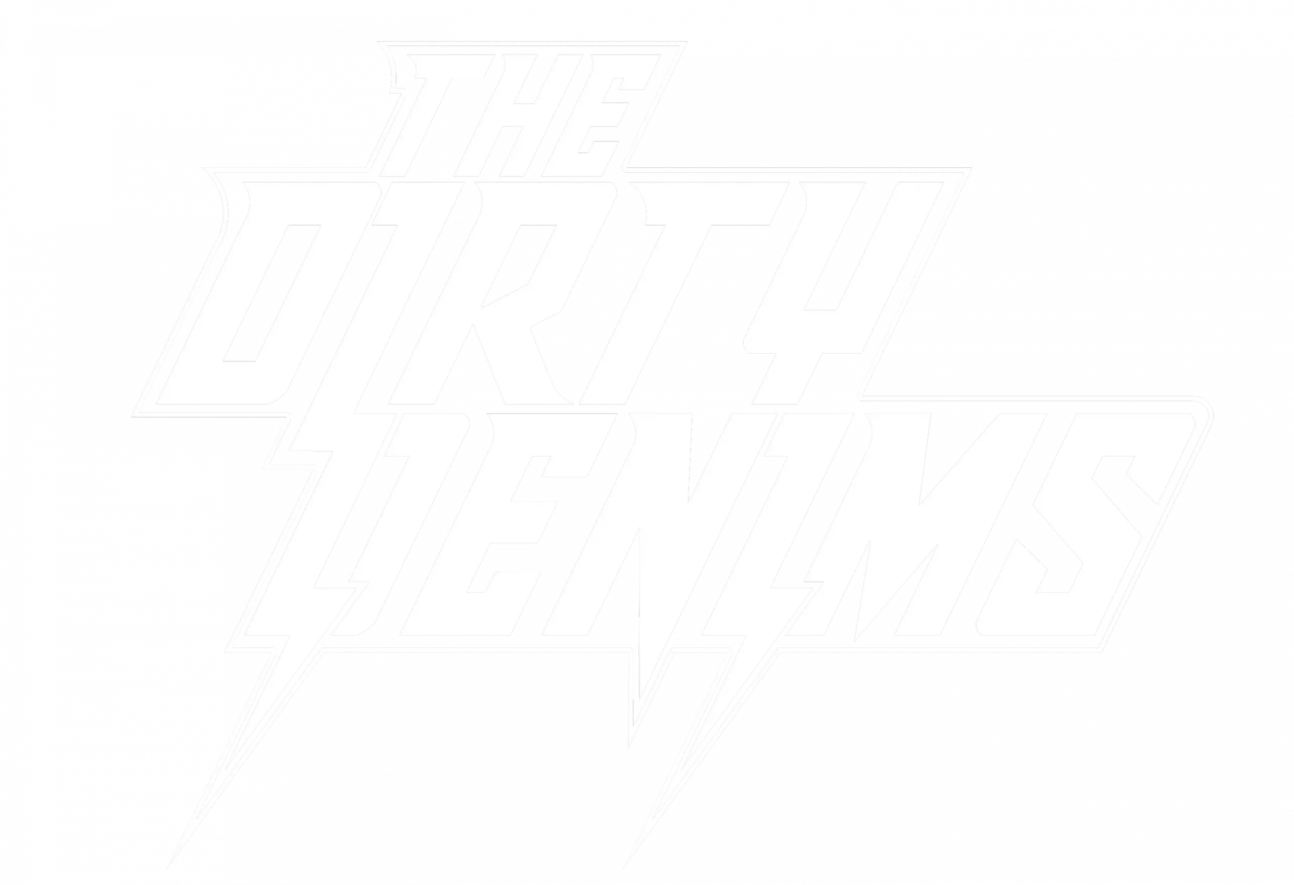 The Dirty Denims logo 2024 white